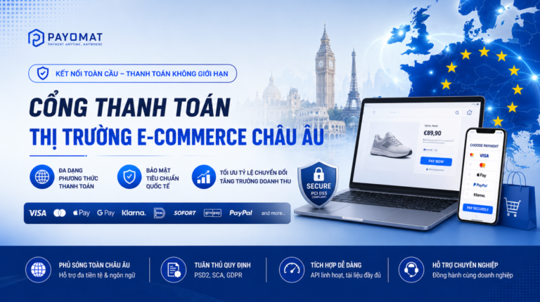 Cổng thanh toán thị trường E-commerce châu Âu